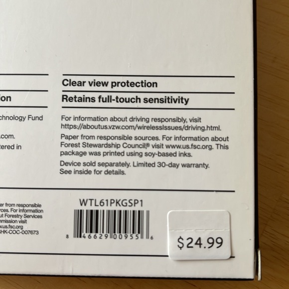 iPhone 6s 7 8 Tempered Glass Screen Protector, NIB Verizon - Picture 5 of 5